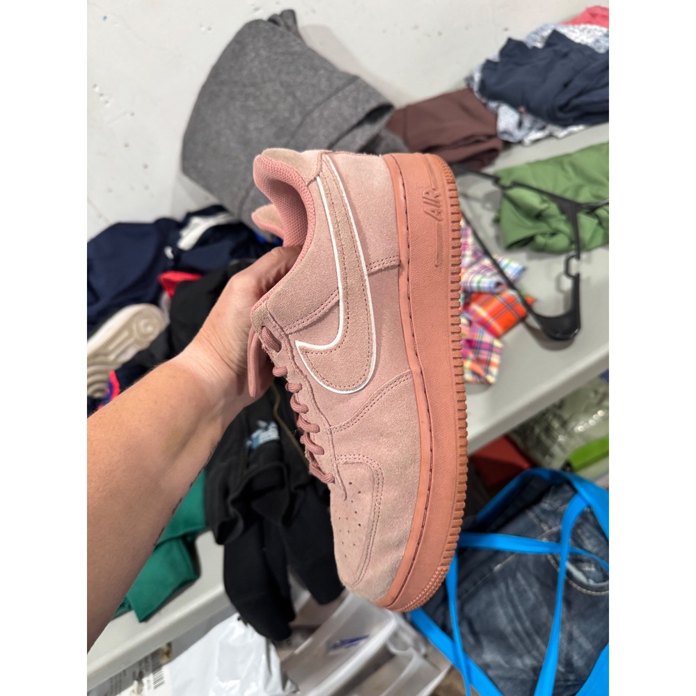 Nike Air Force 1 07 Low SD Particle Pink Suede Sneakers AA1117-601 Womens 7.5